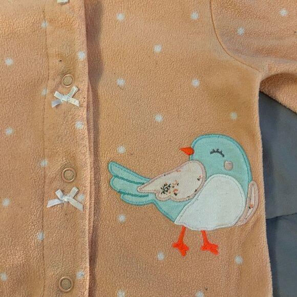 9m fleece footed pajama two pack dog and bird - Picture 3 of 5